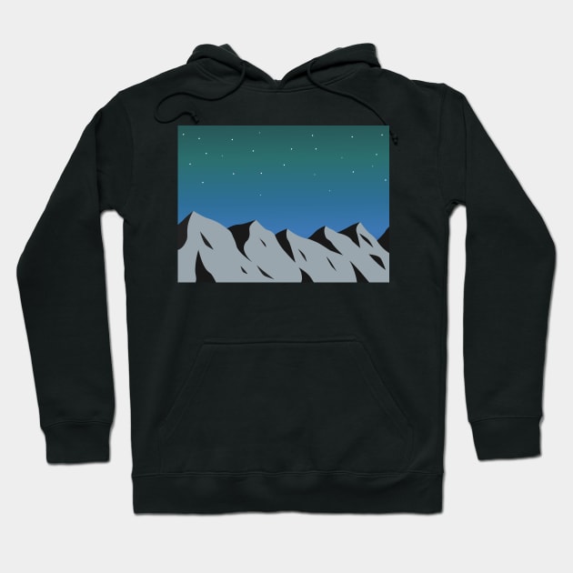 Northern lights and mountains Hoodie by TheLouisa